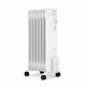 Radiateur électrique bain d'huile 1500W OCEANIC - 3 puissances - 7 éléments - Blanc - Mobile