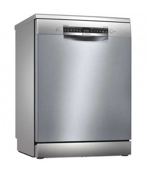 Lave-vaisselle pose libre BOSCH SMS4HCI60E SER4 - 14 couverts - L60cm - Inox - Induction - 40 dB