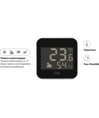 Station météo connectée EVE WEATHER - Technologie Apple HomeKit Bluetooth Thread