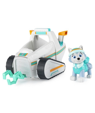 LA PAT' PATROUILLE - VEHICULE + FIGURINE EVEREST - 6061802 - Véhicule 15 cm Avec 1 Figurine a Collectionner Paw Patrol - Joue…