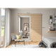 OPTIMUM - Kit porte coulissante + rail + bandeau Barbade - H.204xL.83xP.4 cm - Chene sauvage
