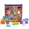 Mega Bloks - Sac Rose 60 blocs - First Builders  - Jouet de construction - Briques de Construction - 1er age - 12 mois et +