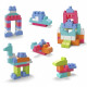 Mega Bloks - Sac Rose 60 blocs - First Builders  - Jouet de construction - Briques de Construction - 1er age - 12 mois et +