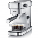 SEVERIN 5994 cafetiere Expresso Espresa -  1350W - 15 bars - 1,1L - chauffe rapide (40 sec.) inox brossé/noir