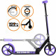 UNIVERSAL - Trottinette pliable ajustable 200mm avec béquille Mauve SKIDS CONTROL