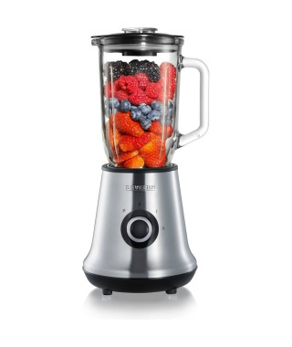 SEVERIN SM3734 Blender, récipient en verre d'1L amovible, 2 vitesses + fonction pulse, 22 000 tours/min, range câble, inox / …