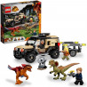 LEGO 76951 Jurassic World Le Transport du Pyroraptor et du Dilophosaurus, Dinosaures avec Buggy Tout-Terrain, des 7 Ans