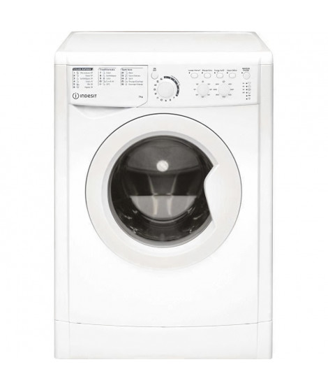 Lave-linge hublot INDESIT EWC71252WFRN MyTime - 7 kg - Moteur standard - 1200 trs/min - Blanc