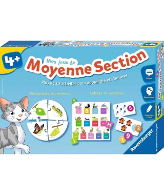 Mes jeux de moyenne section - Coffret complet éducatif - 20 activités programme 2e année maternelle - Ravensburger - Des 4 ans