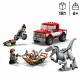 LEGO 76946 Jurassic World La Capture des Vélociraptors Beta et Blue, Véhicules a Construire et Minifigurines de Gardiens