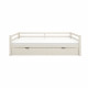 Lit banquette gigogne enfant - 2x90x190cm - Pin massif blanchi - Sommier inclus - SOREN