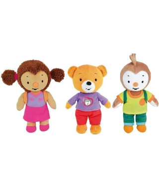 T'CHOUPI Lot de 3 peluches Lalou, Pilou et T'choupi +/- 19 cm