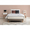 DEKO DREAM CONFORT Pack pret a dormir - Matelas + sommier 140x190 + couette + 2 oreillers - Mousse - 25 cm - Ferme