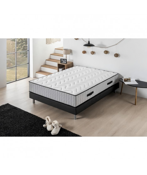 DEKO DREAM HOTEL SUPREME - Ensemble Matelas + Sommiers 2 x 90 x 200 - Ressorts - 7 zones - Ferme - 27 cm