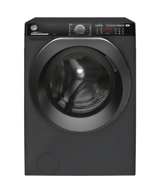 Lave-linge hublot HOOVER H-WASH 500 HWP49AMBCR/1-S - 9 kg - Induction - 1400 trs/min - Classe A - connecté - vapeur - Anthracite