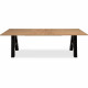 Table a manger GRANADA extensible - Style Industriel - 6/10 personnes - 2 rallonges 40 cm - L 157/197 x P 90 x H 75 cm - Chen…