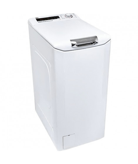 Lave-linge top HOOVER H3TFSMP48TAMCE-S - Induction - 8 kg - 1400 trs/min - connecté - Vapeur - Blanc