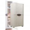 SPACESAVER 90 PLASTIKEN Armoire haute 2 portes avec étageres - l 90 x p 45 x h 184 cm - Gamme Space SAVER - Intérieur et Exté…