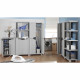 SPACESAVER 90 PLASTIKEN Armoire haute 2 portes avec étageres - l 90 x p 45 x h 184 cm - Gamme Space SAVER - Intérieur et Exté…