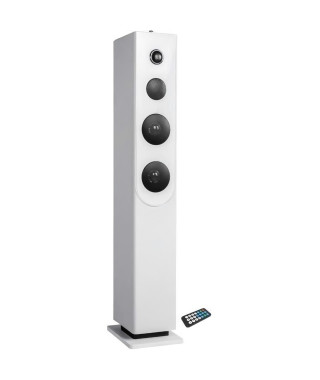 Tour de son Bluetooth INOVALLEY HP33-CD - Lecteur CD - Haut-parleurs 100 Watts - Blanc