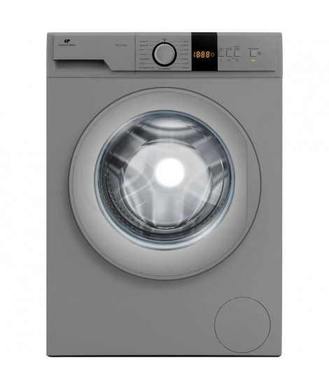 Lave-linge hublot CONTINENTAL EDISON CELL10140S1 -  10 kg  Moteur induction   L59,7 cm -  1400 trs/min - Silver