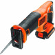 BLACK+DECKER Scie Sabre Sans Fil 18 V BDCR18-QW Livrée avec 1 Batterie et 1 Lame de 15 cm, Débattement 22 mm