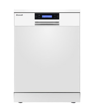 Lave-vaisselle pose libre BRANDT LVC144IW - 14 couverts - Induction - L60cm - 44dB - Blanc