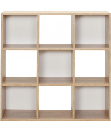 Meuble de rangement MIXCLUB 9 cases - Décor chene - L 91x P 30 x H 91 cm