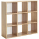 Meuble de rangement MIXCLUB 9 cases - Décor chene - L 91x P 30 x H 91 cm