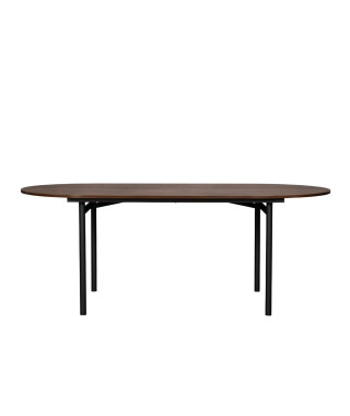 Table a manger - Contemporain - Pieds en métal - LODGE - L 200 x P 95 x H 74