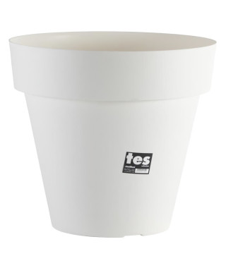 PLASTIKEN Pot de fleurs Tes - 48 cm - Blanc