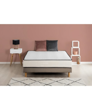 HOTEL SEASONS Ensemble matelas + sommier 160x200 cm - Mousse - 25cm - 5 zones - DEKO DREAM