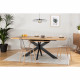 Table a manger extensible RAVEN en chene et métal noir - L 160/200 x P 90 x H 76 cm