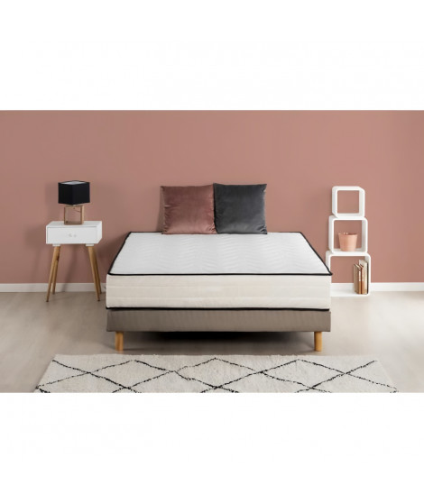 DEKO DREAM HOTEL SEASONS Ensemble Matelas + Sommier 140x190 cm - Mousse PU - 25 cm