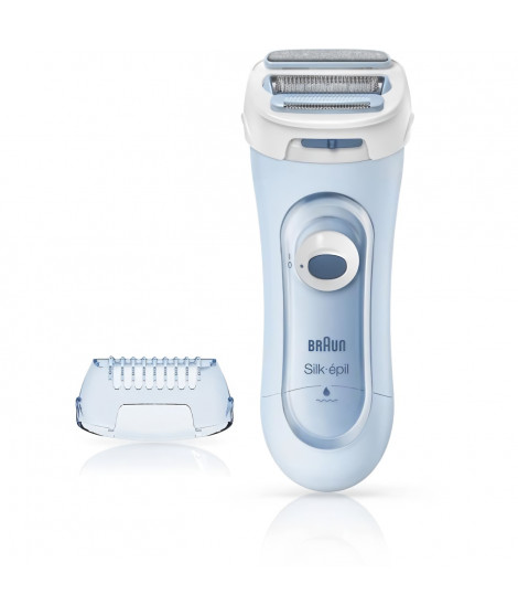 BRAUN Silk-épil Lady Shaver 5-160 Rasoir électrique - Femme - 3 en 1 - Sans Fil - Technologie Wet & Dry - Bleu