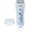 BRAUN Silk-épil Lady Shaver 5-160 Rasoir électrique - Femme - 3 en 1 - Sans Fil - Technologie Wet & Dry - Bleu