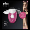 Braun Silk-épil 3 Épilateur Électrique Femme Rose Framboise, 3 Accessoires incluant un rasoir, une tondeuse zones sensible, 3…