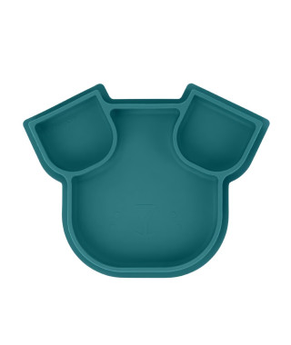 BABYMOOV Assiette compartimentée bébé ISY PLATE, en silicone, souple & solide, antidérapente, passe au lave-vaisselle, chien …