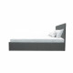 MARTIN Lit coffre adulte - Simili gris - Sommier inclus -  160 x 200 cm