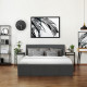 MARTIN Lit coffre adulte - Simili gris - Sommier inclus -  160 x 200 cm