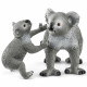 Figurine SCHLEICH - Maman et Bébé Koala - Gamme Wild Life - Gris