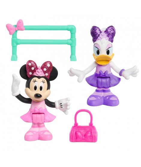 Minnie, 2 figurines articulées 7,5 cm avec accessoires, Theme Ballerine, Jouet pour enfants des 3 ans, MCN172