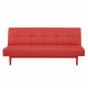 Banquette convertible Clic-clac 2 places - Simili Rouge - L 178 x P 89 x H 78 cm - JENNY