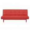 Banquette convertible Clic-clac 2 places - Simili Rouge - L 178 x P 89 x H 78 cm - JENNY