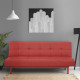 Banquette convertible Clic-clac 2 places - Simili Rouge - L 178 x P 89 x H 78 cm - JENNY