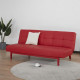 Banquette convertible Clic-clac 2 places - Simili Rouge - L 178 x P 89 x H 78 cm - JENNY