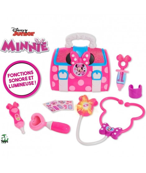 Minnie, Malette de Docteur, 8 accessoires, avec fonctions sonores et lumineuses, Jouet pour enfants des 3 ans, MCN09