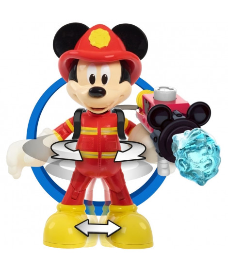 DISNEY - Figurine Pompier Mickey 15 cm, articulée, Jouet pour enfants des 3 ans, MCC20