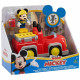Mickey, Véhicule avec 1 figurine 7,5 cm et 1 accessoire, Modele Pompier, Jouet pour enfants des 3 ans, MCC063