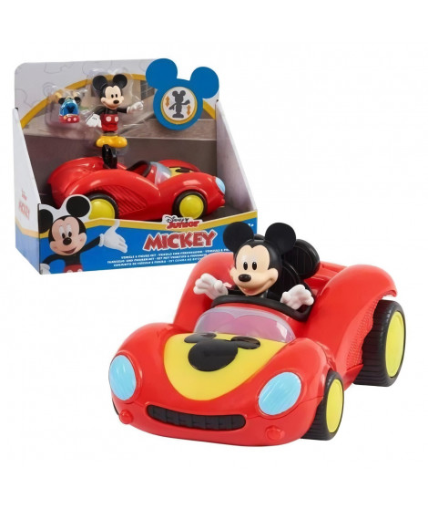 Mickey, Véhicule avec 1 figurine 7,5 cm et 1 accessoire, Modele Course, Jouet pour enfants des 3 ans, MCC062